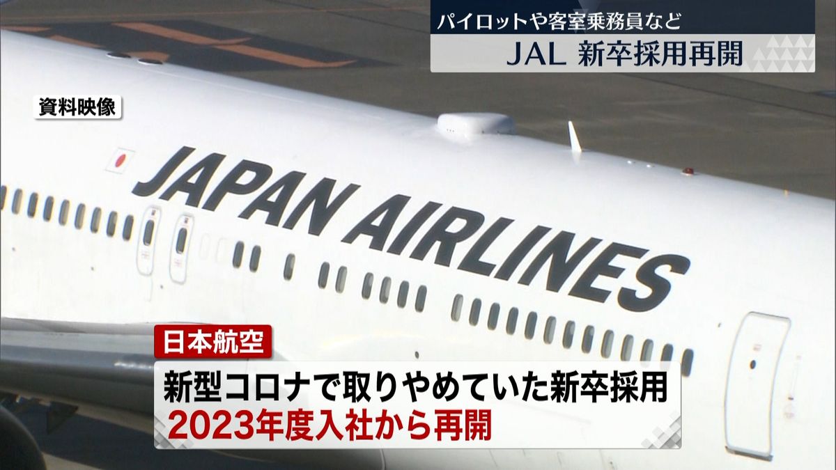 日本航空、新卒採用を再開　パイロットや客室乗務員も