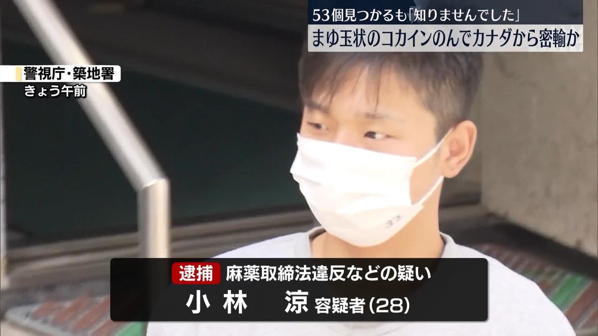 コカインのみ込み密輸しようとしたか　男逮捕