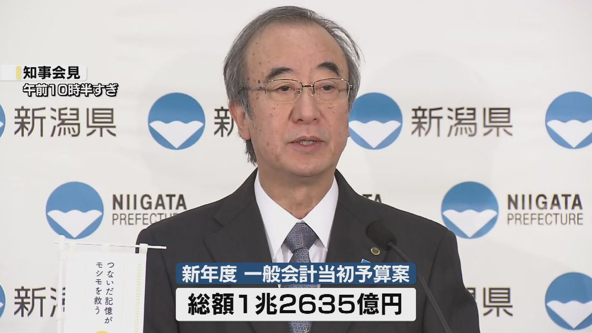 県の新年度当初予算案　総額1兆2635億円　「子育てに優しい社会の実現」などに注力 《新潟》