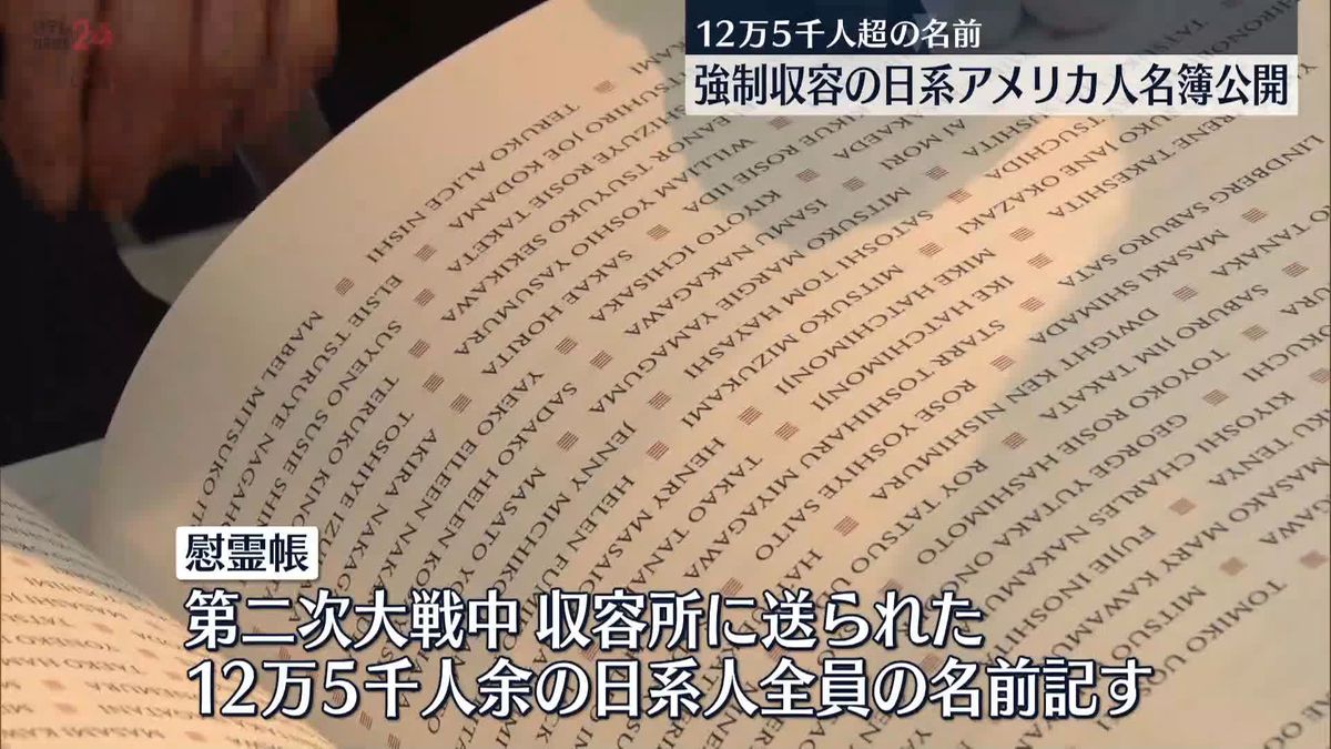 強制収容された日系アメリカ人　初めて全員分約12.5万人の名簿まとめられる　米