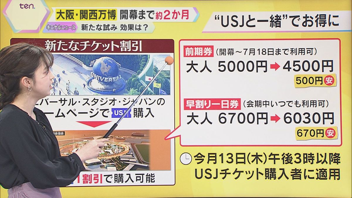 USJチケット購入で、入場チケット割引　タクシー不足対策でライドシェア倍増へ　万博の新たな試み