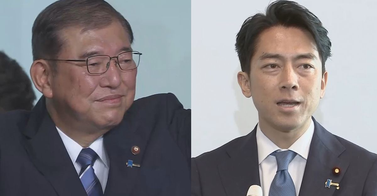 左：石破茂首相　右：自民党 小泉進次郎議員