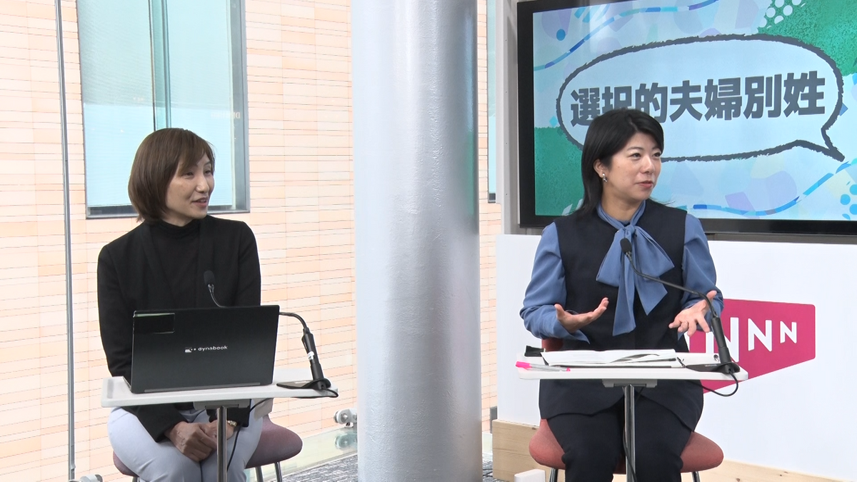 左：報道局ジェンダー班 庭野めぐみ解説委員 右：政治部 官邸サブキャップ 本岡英恵記者