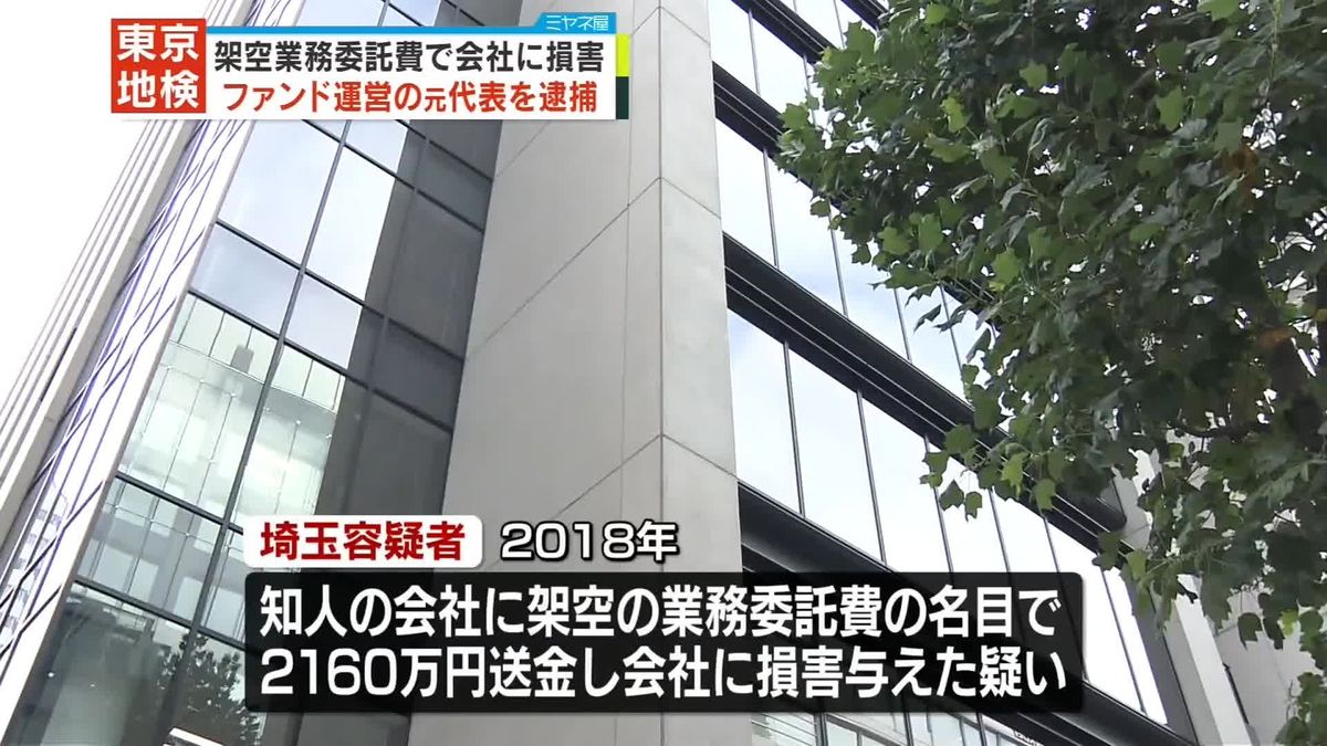 架空の業務委託費で会社に損害か　ファンド運営会社元代表の男逮捕　東京地検特捜部