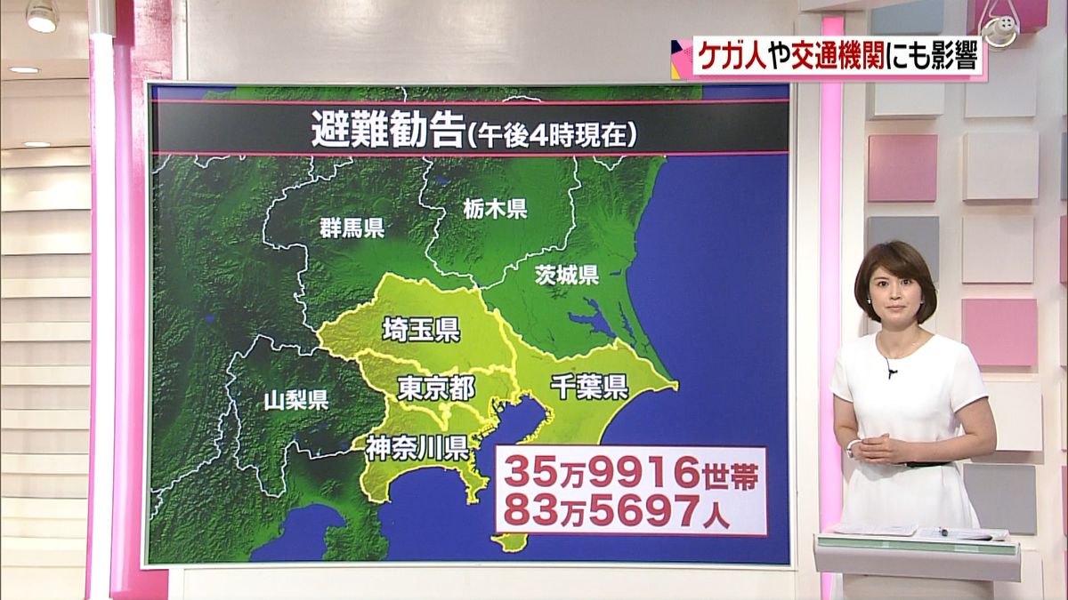 台風９号による被害まとめ（午後５時）