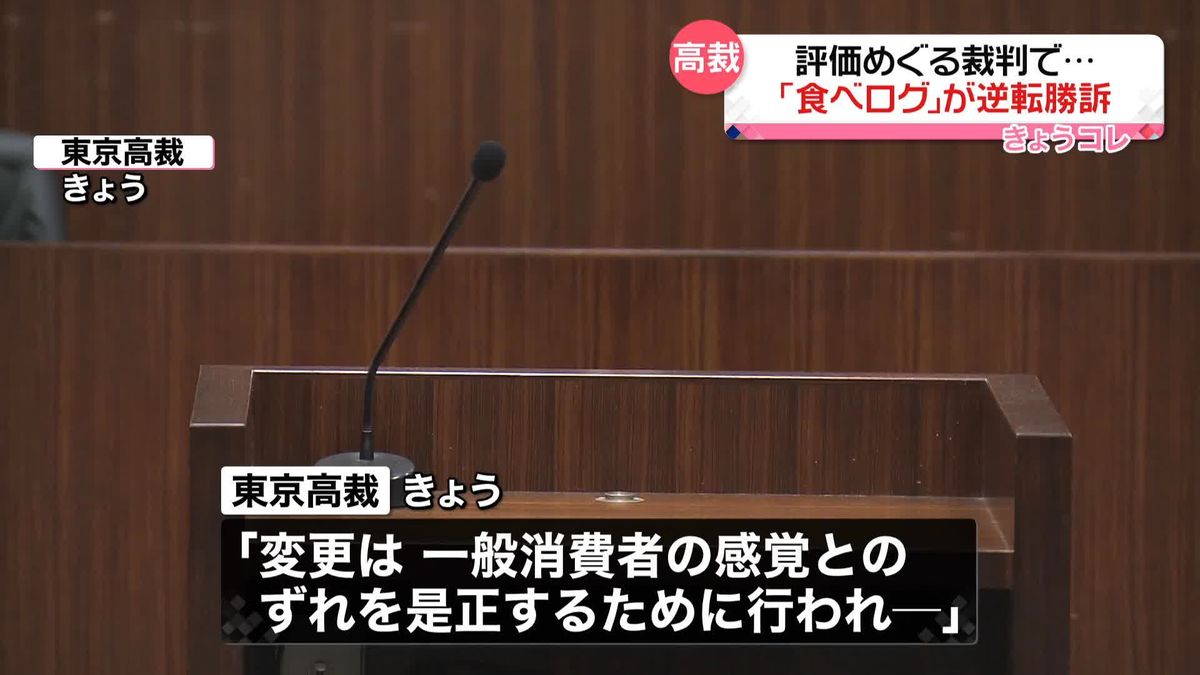 「食べログ」側が逆転勝訴　焼き肉チェーン店評価点めぐる裁判で　東京高裁