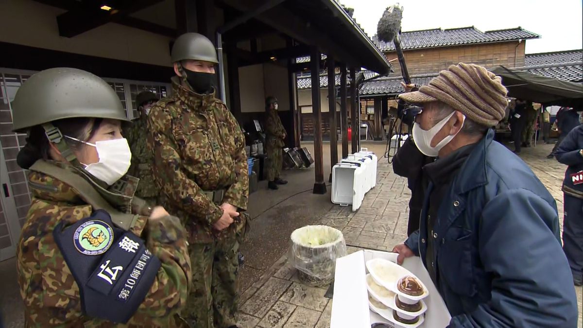 珠洲市で自衛隊の最後の炊き出し　地元の飲食店などが再開したため今後は給水支援へ