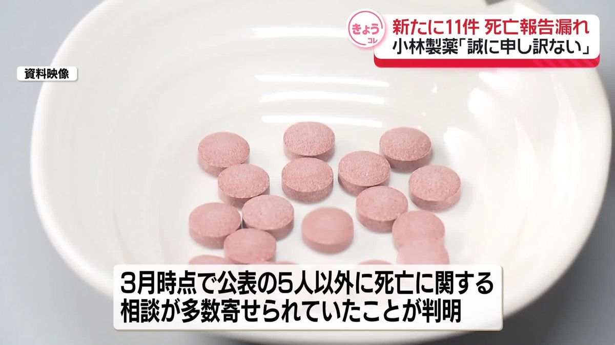 小林製薬、新たに11件の死亡報告漏れ　紅麹めぐる健康被害問題