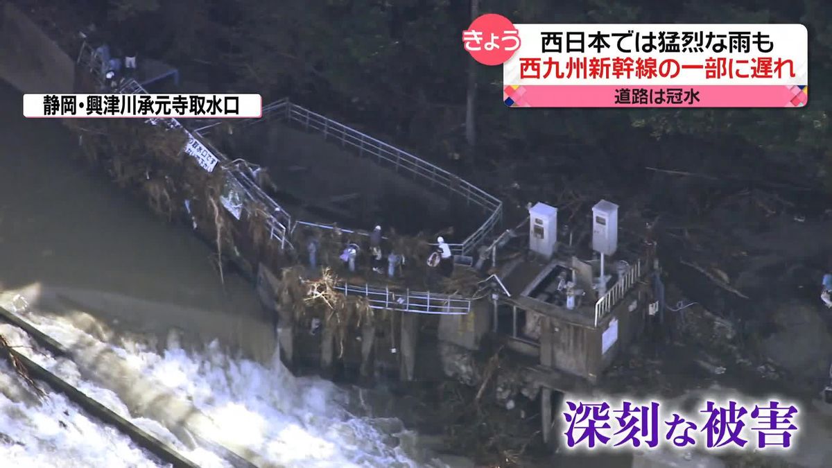 台風の影響…静岡市清水区で「断水」続く　島根県では電線から“火花”が