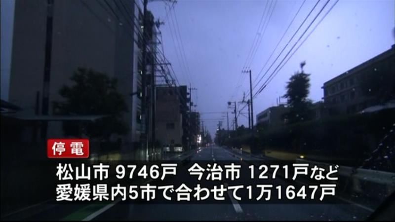１万戸超、愛媛県で落雷による停電相次ぐ