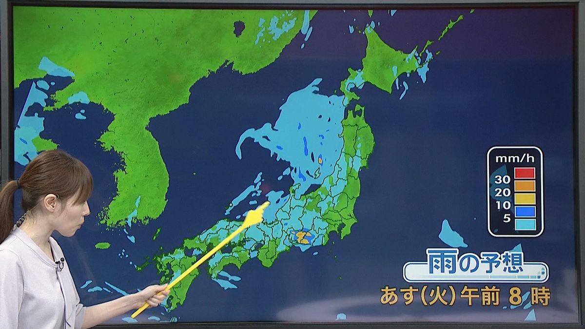 【天気】あす朝にかけて中国、近畿、北陸、東海を中心に雨が強まる