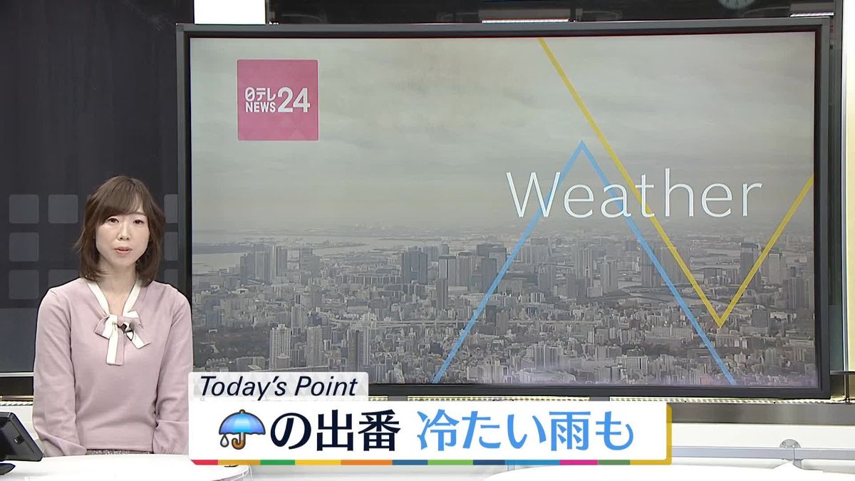 【天気】西・東日本の太平洋側を中心に傘の出番　冷たい雨も