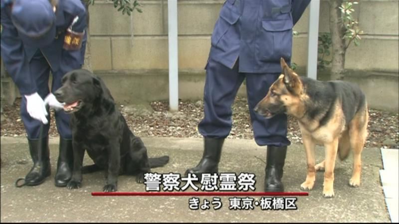 お彼岸中日　板橋区で警察犬「慰霊祭」