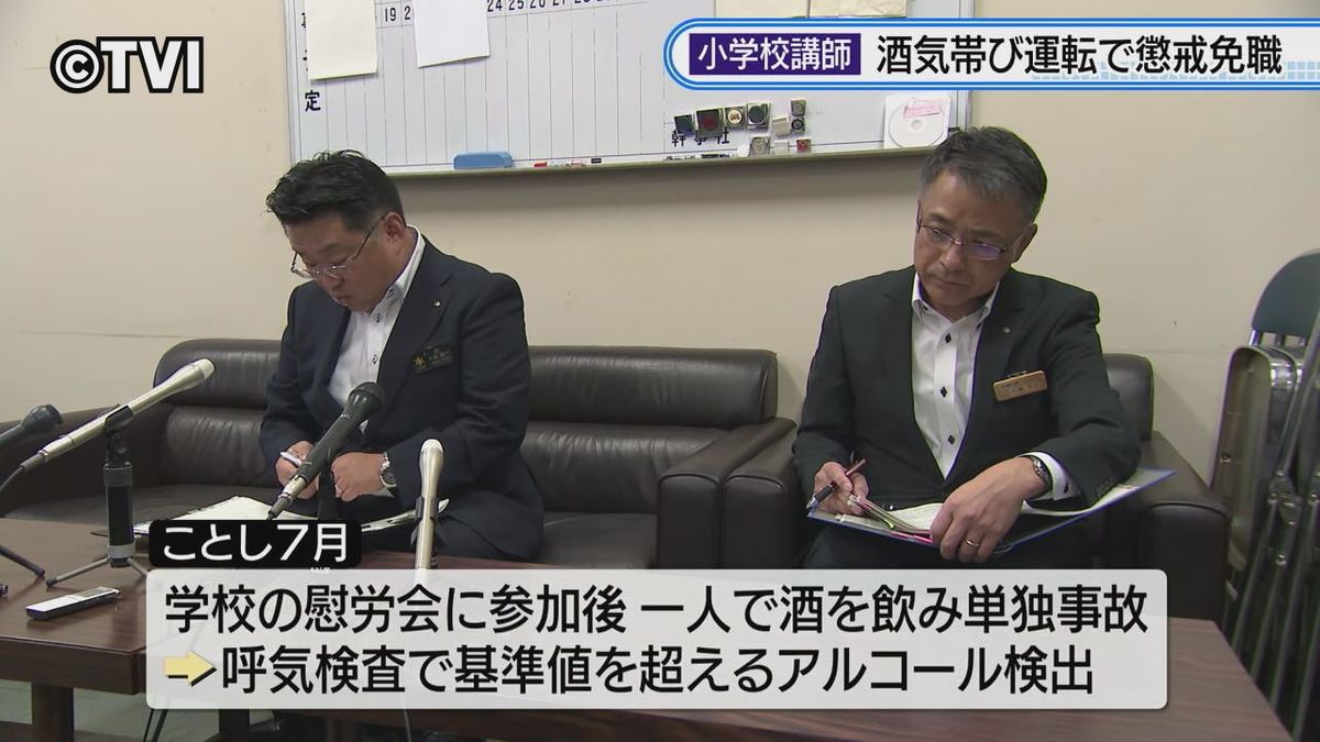 【処分】花巻市の小学校講師が酒気帯び運転で懲戒免職　久慈市内の県立高校の40歳男性教諭が飲酒運転で検挙