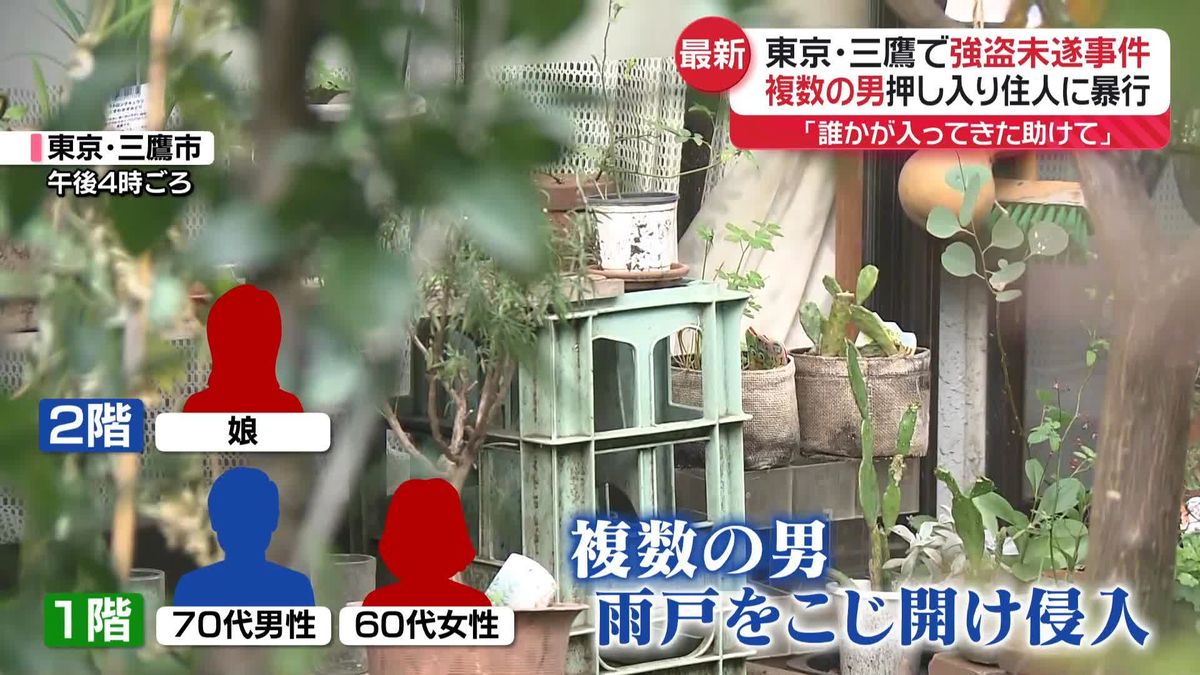 東京・三鷹で強盗未遂事件　複数の男が住宅に押し入り住人に暴行