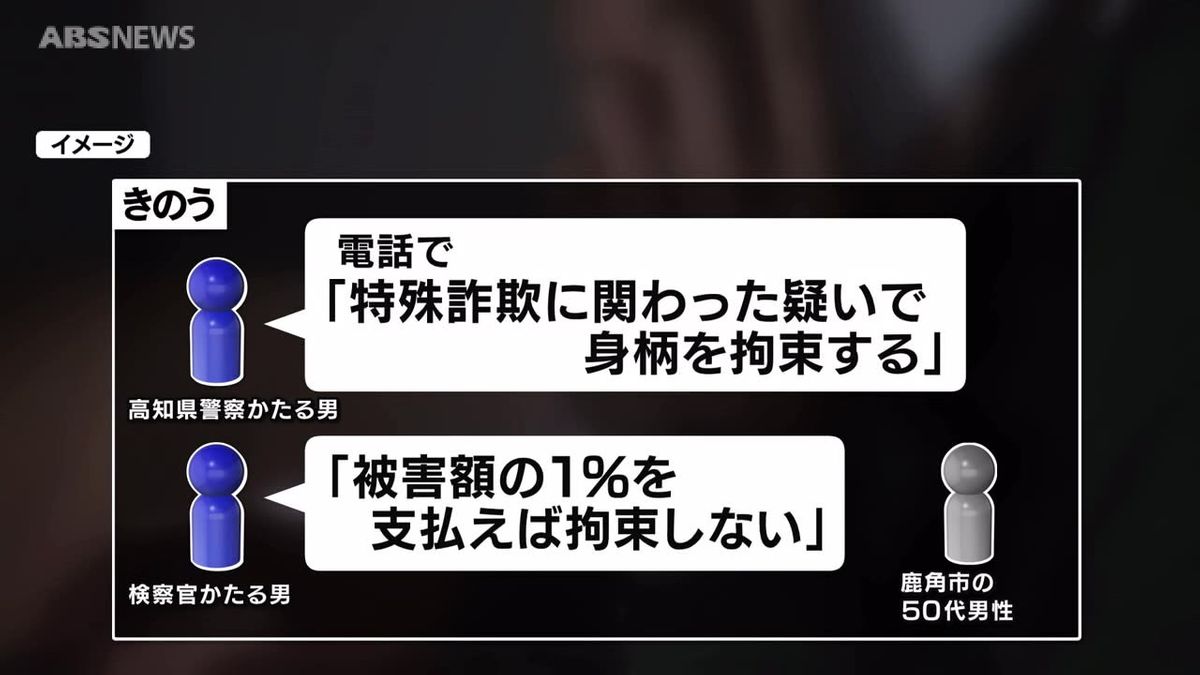 「あなたの携帯番号が…」鹿角市の男性100万円の詐欺被害に