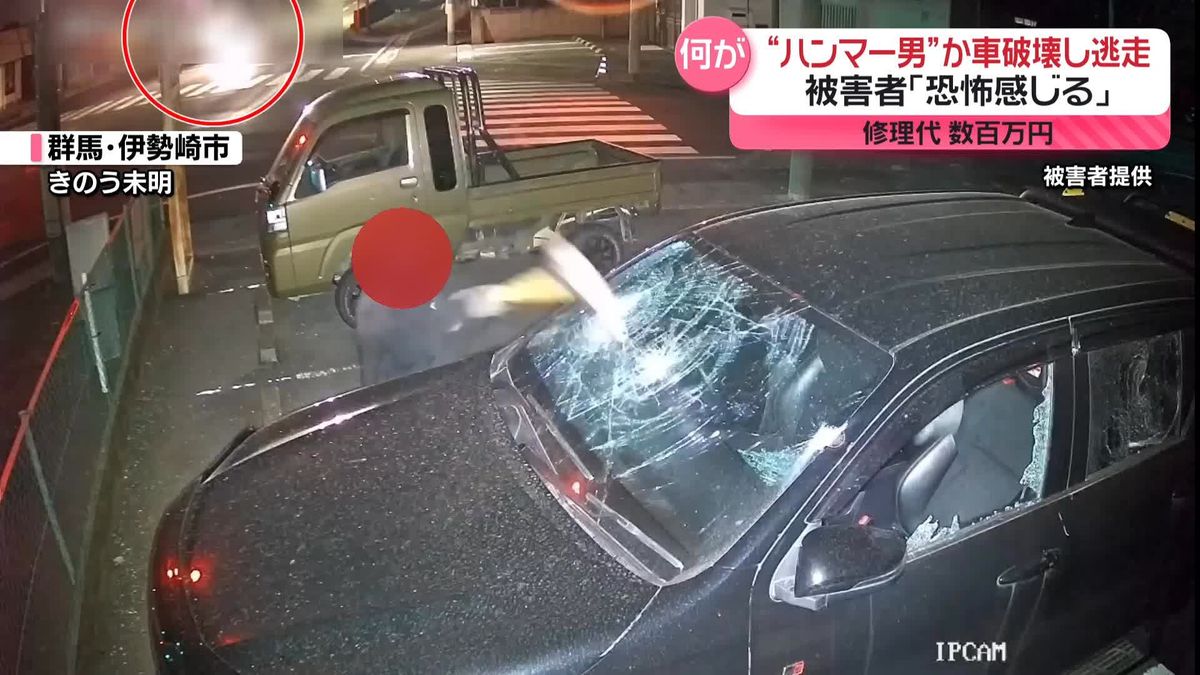 “ハンマー”で車破壊し逃走　被害者「恐怖感じる」 修理代は数百万円に