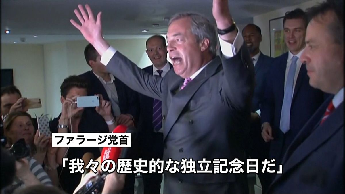 離脱派の党首「歴史的な独立記念日だ」