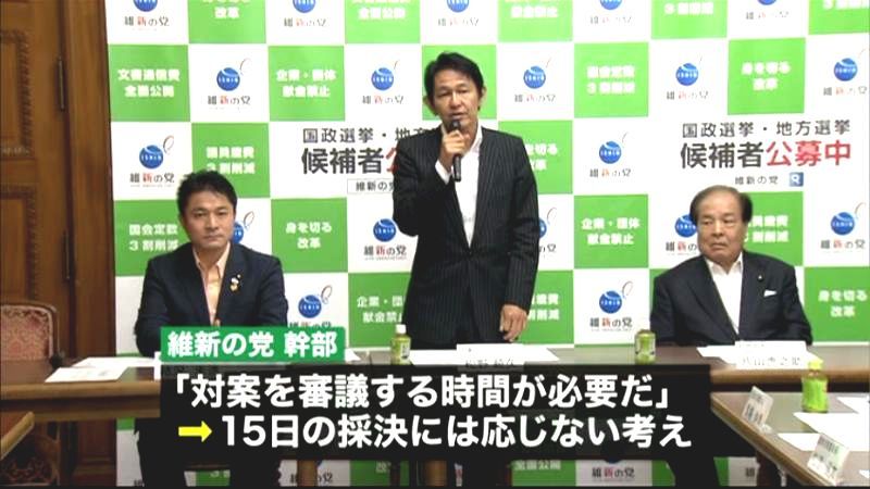 「採決時期」めぐって与野党攻防　安保法案