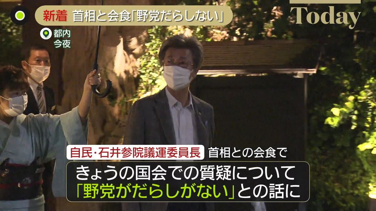 自民・石井参院議運委員長「野党がだらしがない」