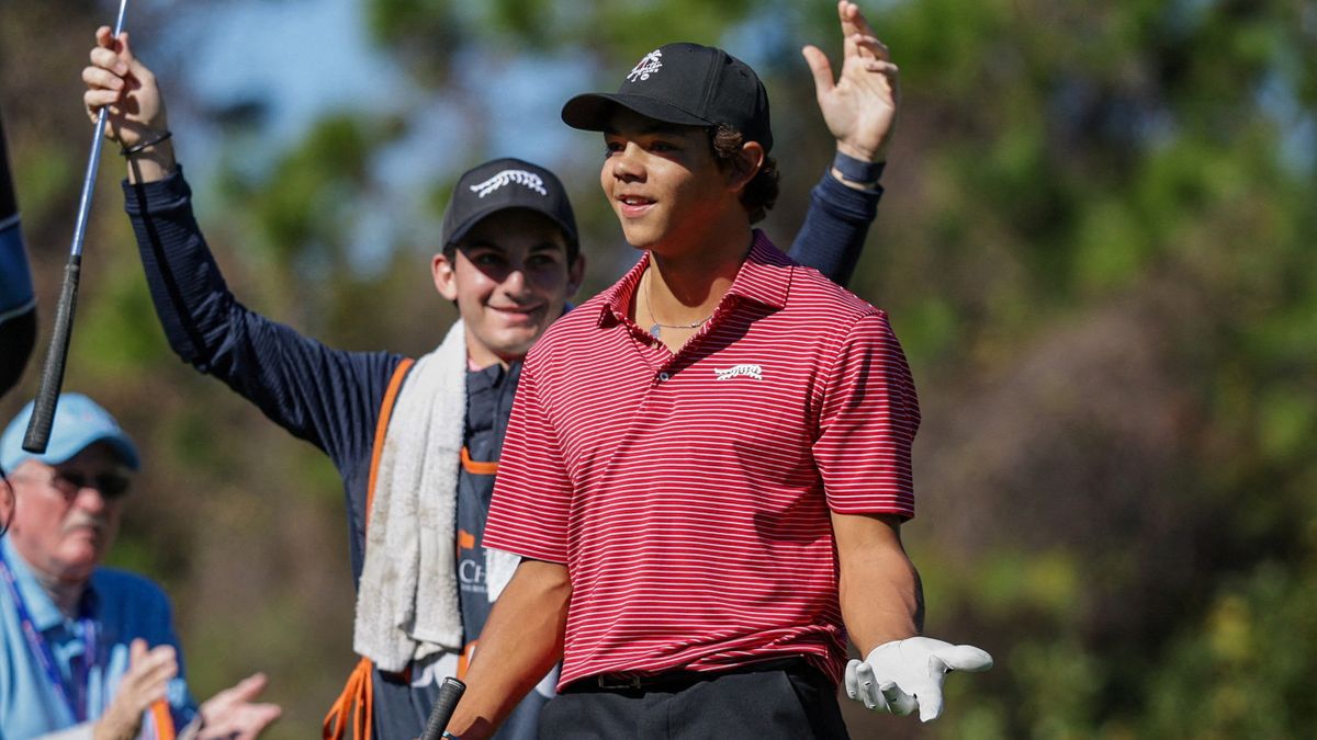 ゴルフのタイガー･ウッズ選手の息子チャーリー・ウッズ選手(写真：USA TODAY Sports/ロイター/アフロ)