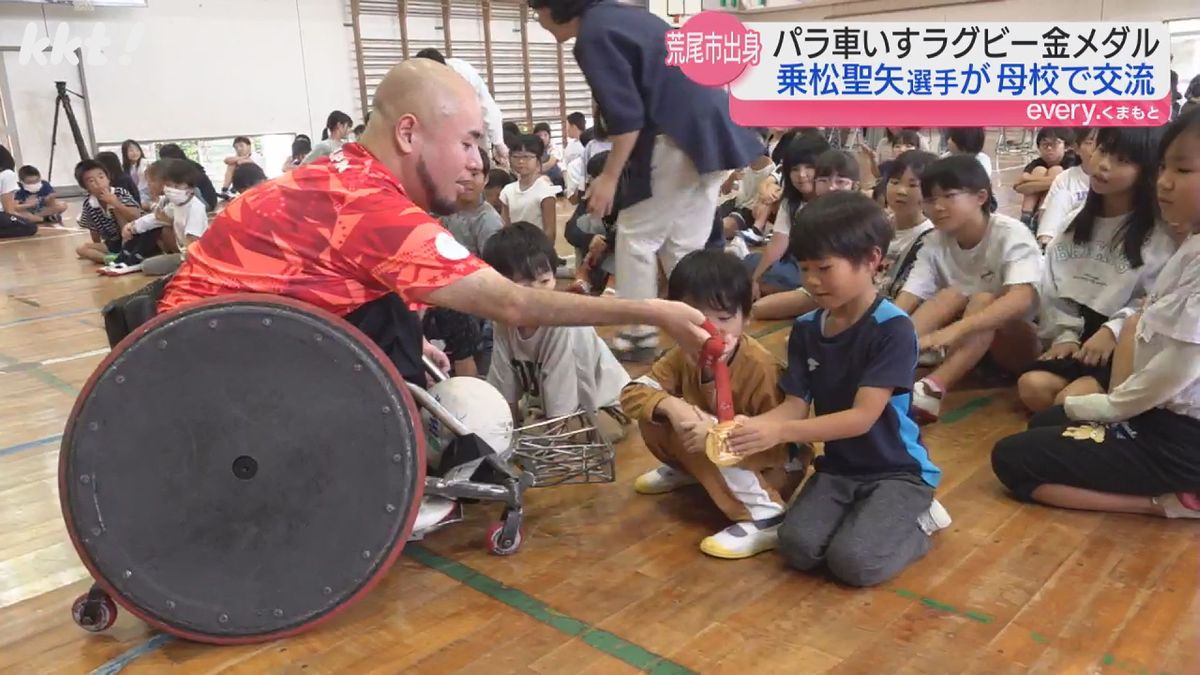 乗松聖矢選手(15日･清里小学校)