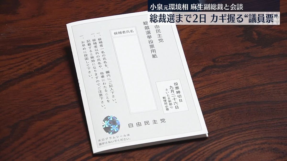 小泉氏が麻生副総裁らと会談…総裁選各陣営、国会議員票獲得に向け動き活発化