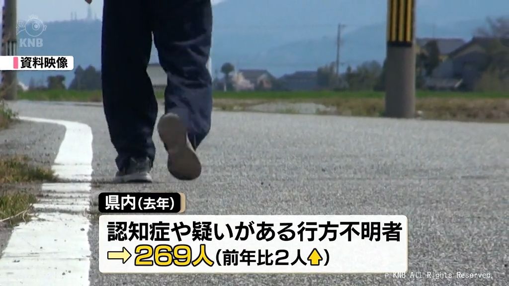 認知症および疑いの行方不明者　富山県内去年は269人