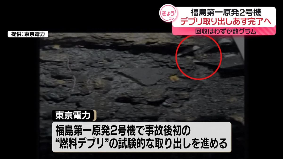 回収は数グラム…燃料デブリ“取り出し作業”7日にも完了見通し　福島第一原発2号機