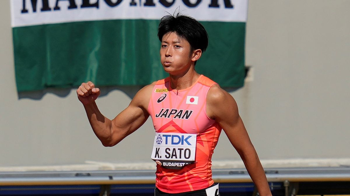 男子400ｍで32年ぶりとなる日本新記録を打ち立てた佐藤拳太郎選手(写真：AP/アフロ)