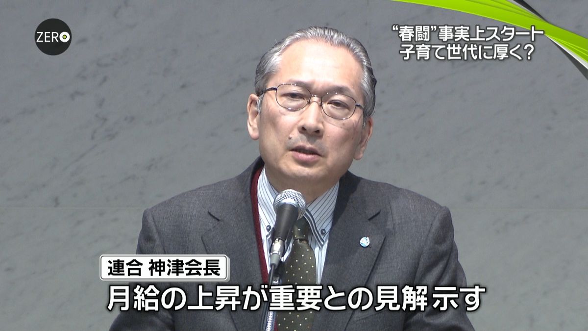 ２％程度賃上げを…“春闘”事実上スタート