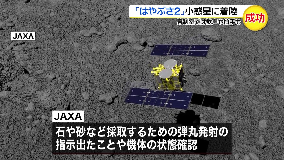 「はやぶさ２」小惑星リュウグウに着陸成功