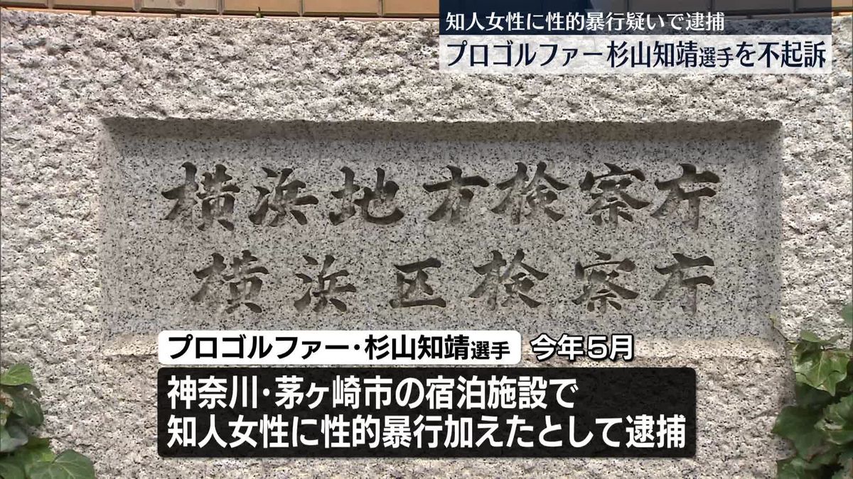 プロゴルファー杉山知靖選手を不起訴処分　知人女性に性的暴行の疑いで逮捕