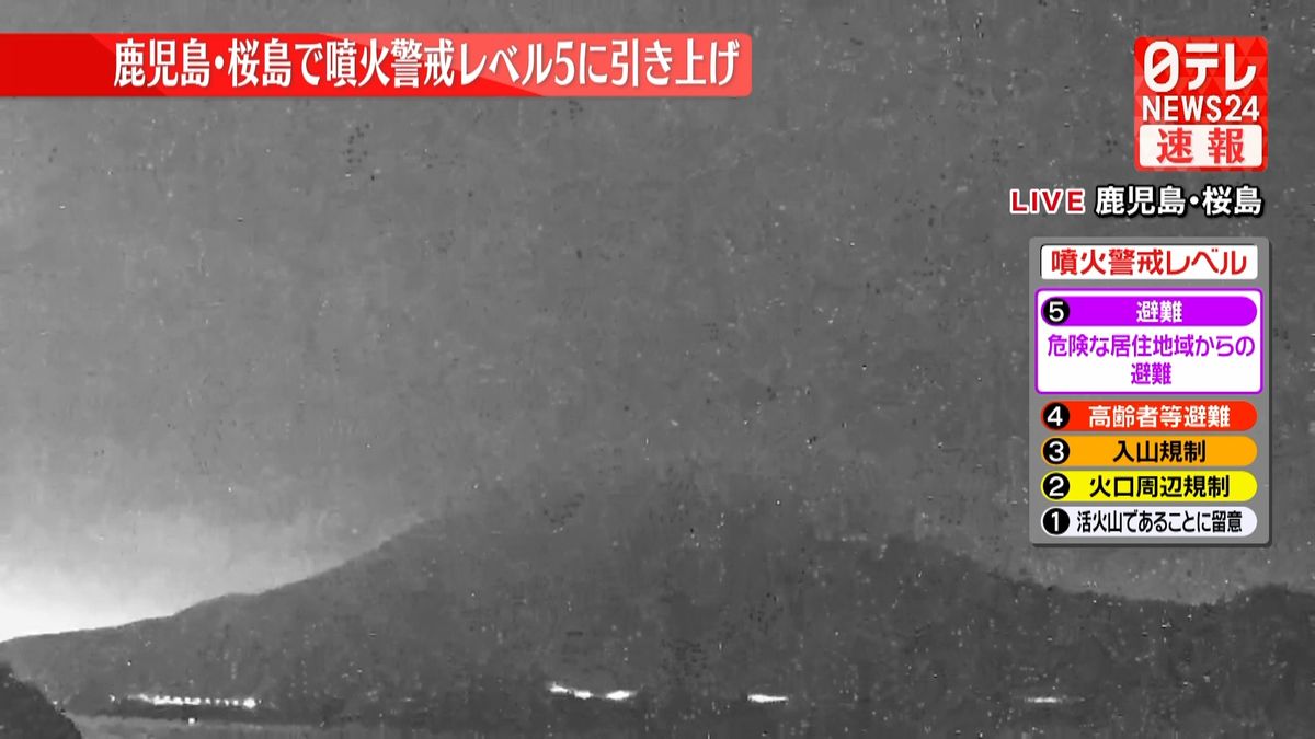 鹿児島・桜島　噴火警戒を“最高ランク”で“避難が必要な”レベル5に引きあげ～気象庁