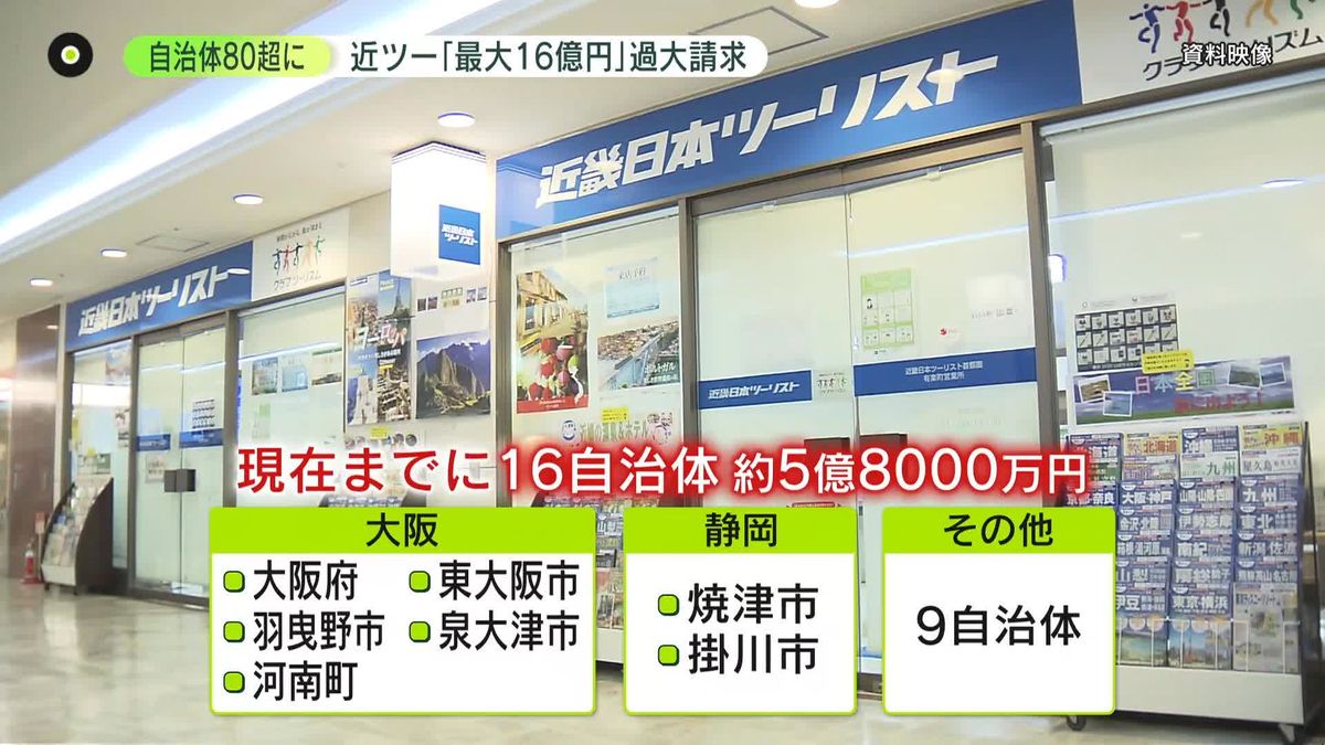 「営業目標を達成したい」近畿日本ツーリストによる過大請求　16自治体で約5億8000万円を確認　「厳正に対処」と大阪府知事　