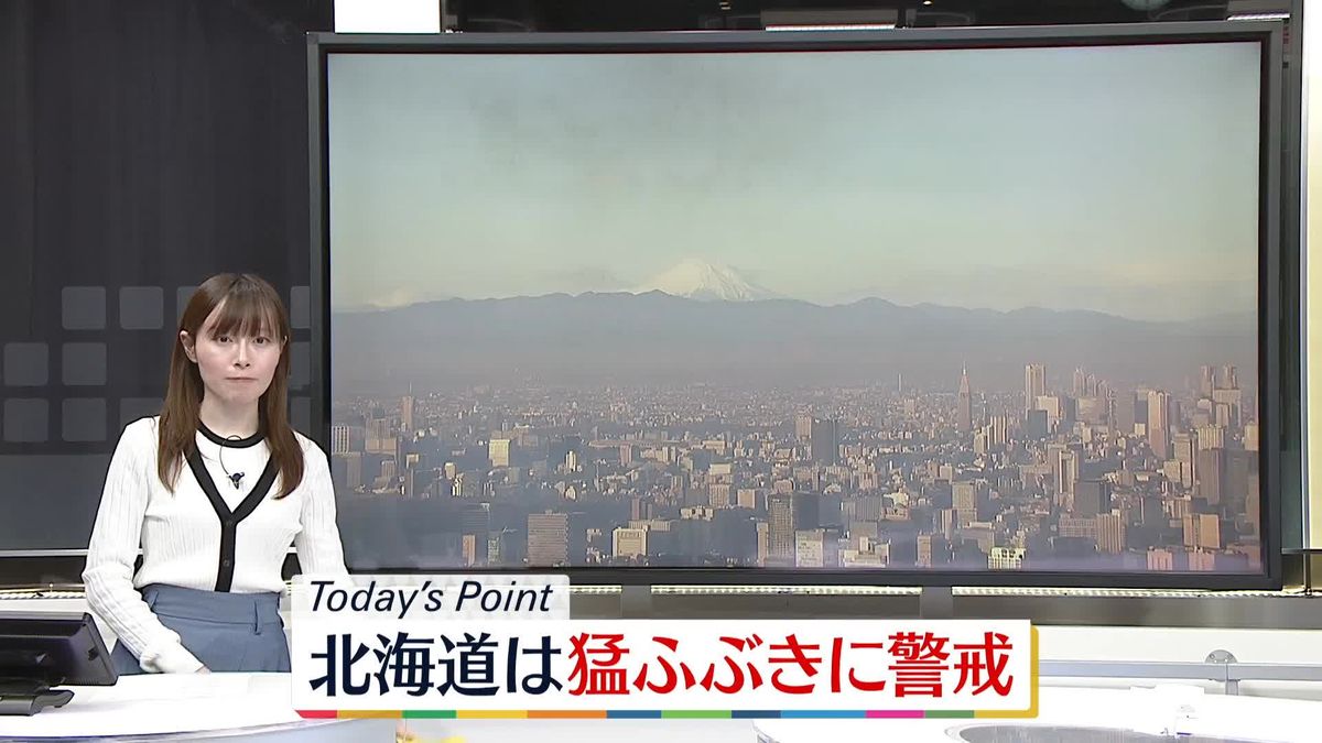 【天気】北日本を中心に風が強く荒れた天気に　日本海側は猛ふぶきに警戒　関東と東海は雲の間から晴れ間が