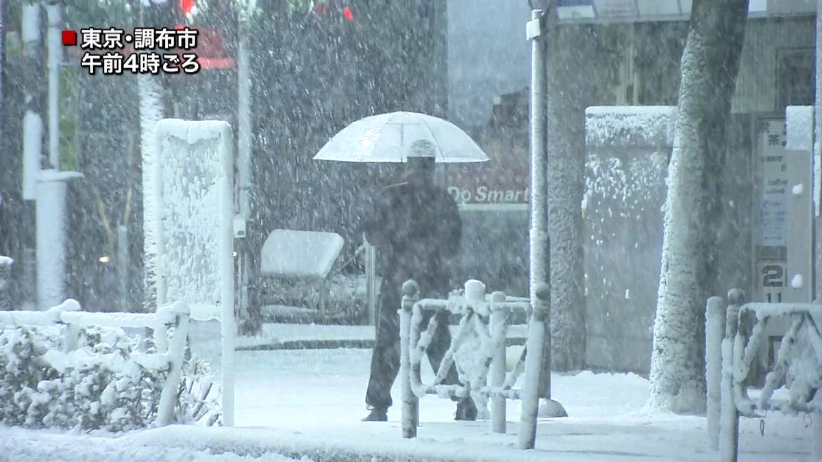 関東地方の雪や雨　昼すぎまで続く見込み