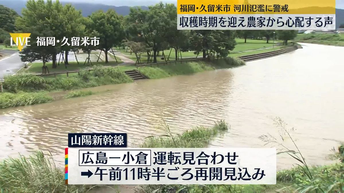 西日本各地で断続的に激しい雨　野菜の収穫を心配する声も　福岡・久留米市の現在の様子は…【中継】