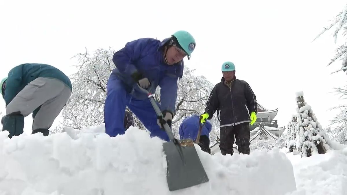 横手のかまくら　職人によるかまくらづくりが始まる　今年も約60基が横手市内を彩る