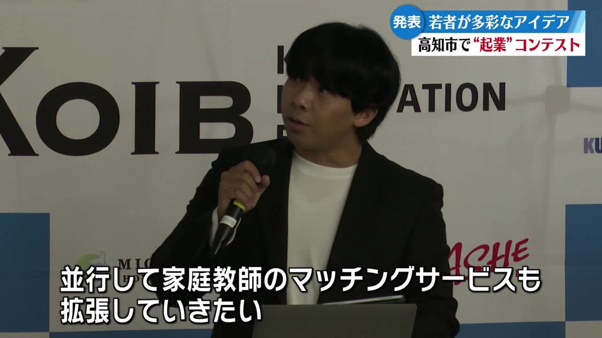 高校生や大学生がビジネスにつながる多彩なアイデアを発表 高知市で開かれたコンテストに12組参加【高知】