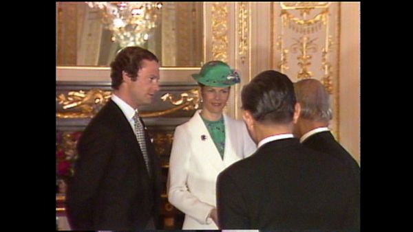 1980年4月国賓として来日したグスタフ国王・シルヴィア王妃