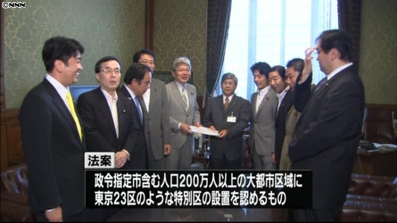 与野党７会派「大阪都構想」法案を共同提出