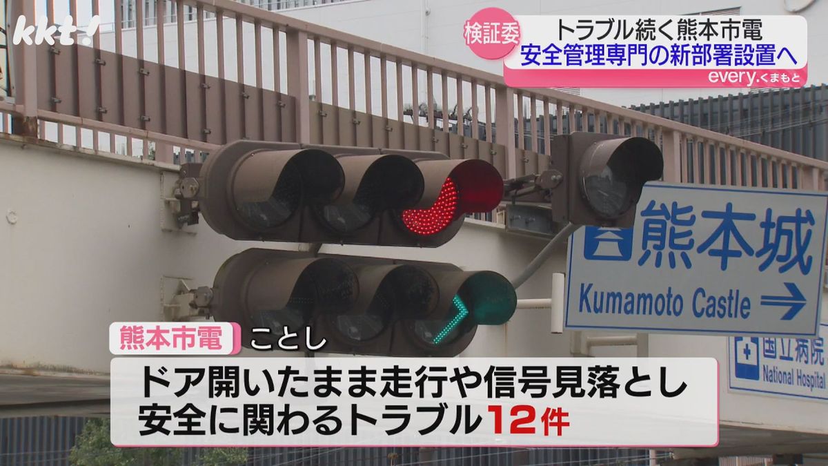 安全に関するトラブル12件…熊本市交通局が安全管理専門の部署新設へ