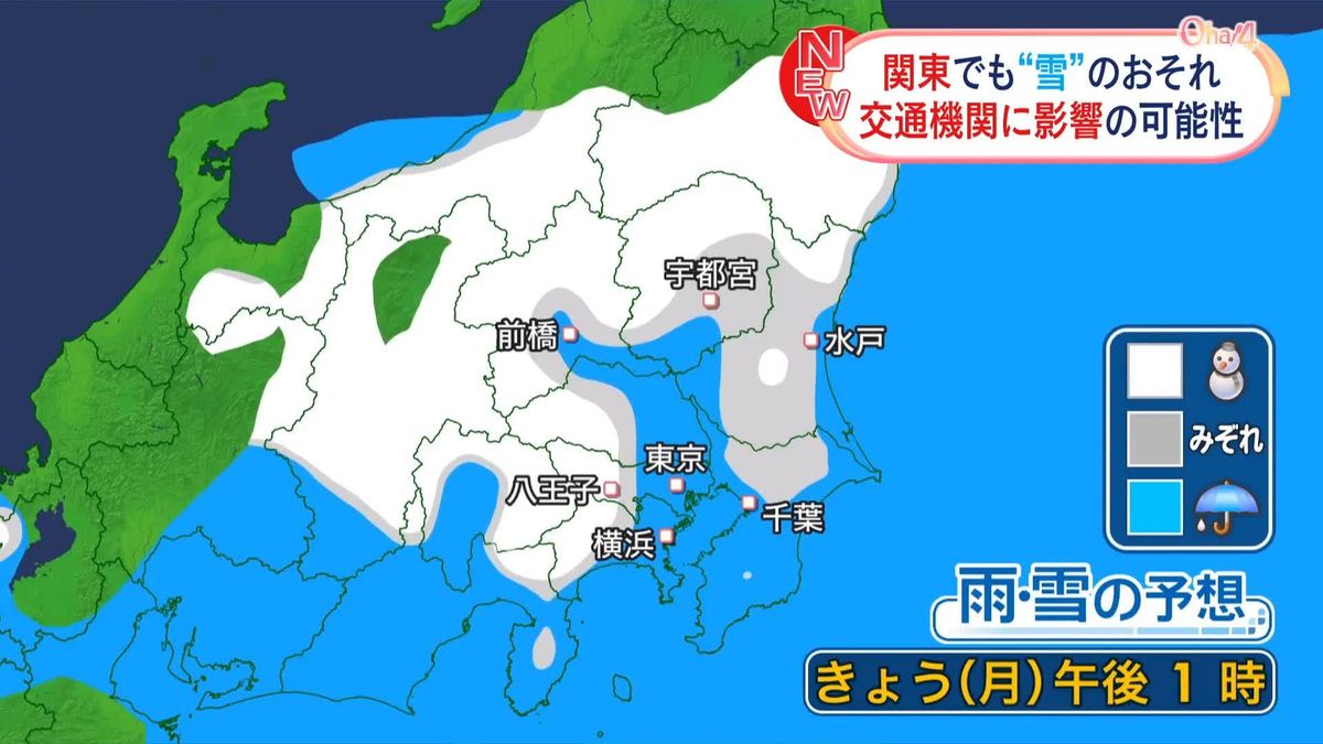 関東で5日にかけ平野部でも雪か　交通への影響に注意を