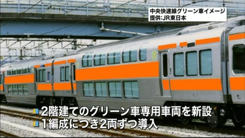 ＪＲ東、中央快速線にグリーン車導入を発表