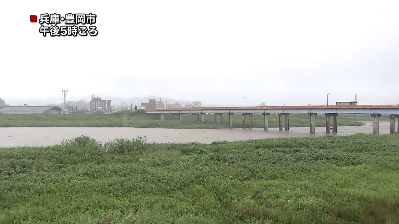 兵庫・豊岡市　過去の台風で堤防決壊も