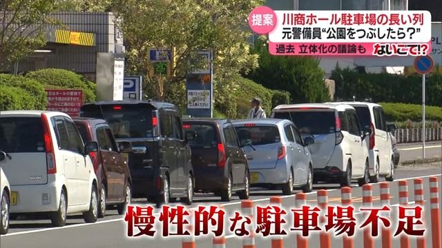 駐車場待ちの長い列