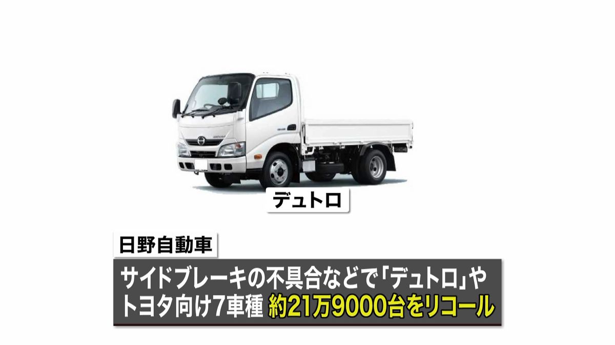 日野　トラック７車種２１万９千台リコール