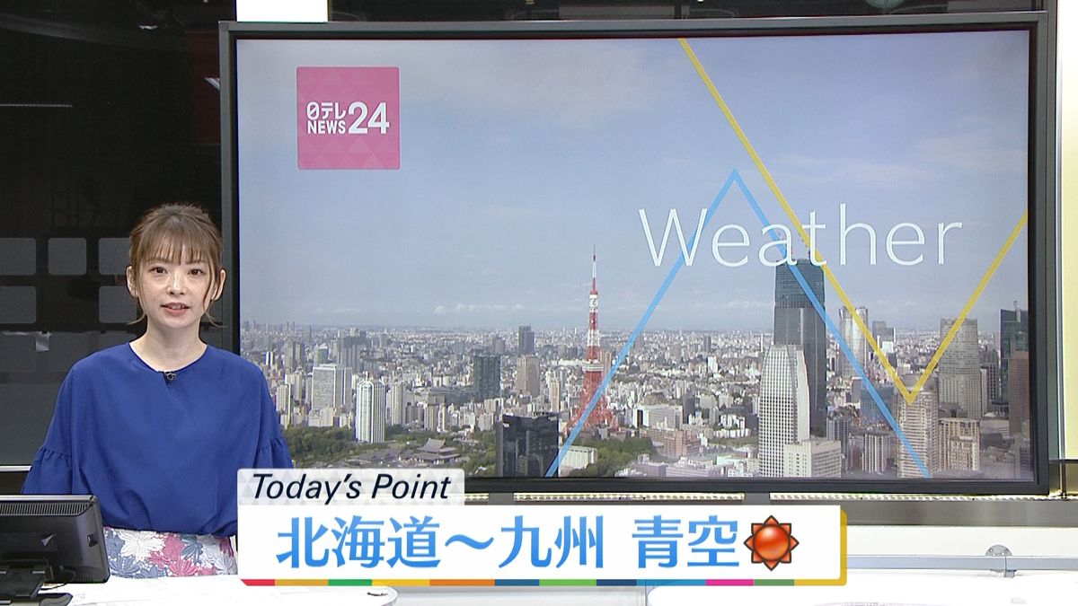 【天気】北海道～九州晴れも…関東～西日本は一部で“にわか雨”